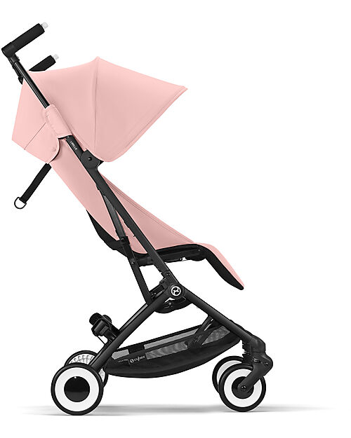 Cybex Stroller Libelle - Candy Pink- Black Frame Detail - New Model Lights Strollers