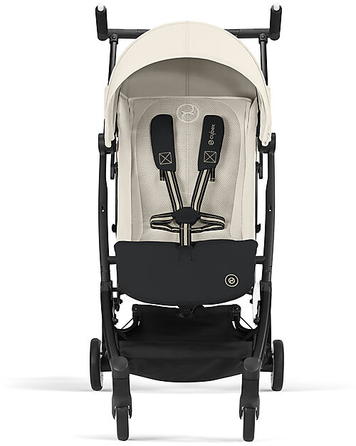 Cybex Stroller Libelle - Canvas White - Black Frame Detail - New Model Lights Strollers