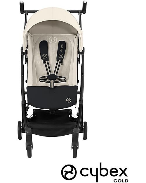 Cybex Stroller Libelle - Canvas White - Black Frame Detail - New Model Lights Strollers