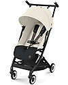 Cybex Stroller Libelle - Canvas White - Black Frame Detail - New Model Lights Strollers