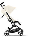Cybex Stroller Libelle - Canvas White - Black Frame Detail - New Model Lights Strollers