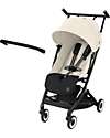 Cybex Stroller Libelle - Canvas White - Black Frame Detail - New Model + Protection Bar Lights Strollers