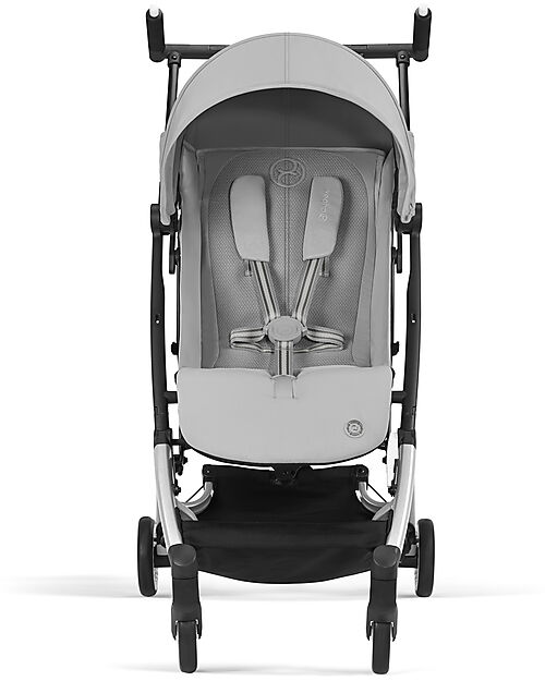 Cybex Stroller Libelle - Fog Grey - Silver Frame Detail - New Model Lights Strollers