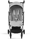 Cybex Stroller Libelle - Fog Grey - Silver Frame Detail - New Model Lights Strollers