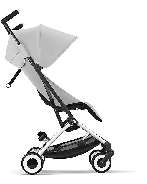 Cybex Stroller Libelle - Fog Grey - Silver Frame Detail - New Model Lights Strollers