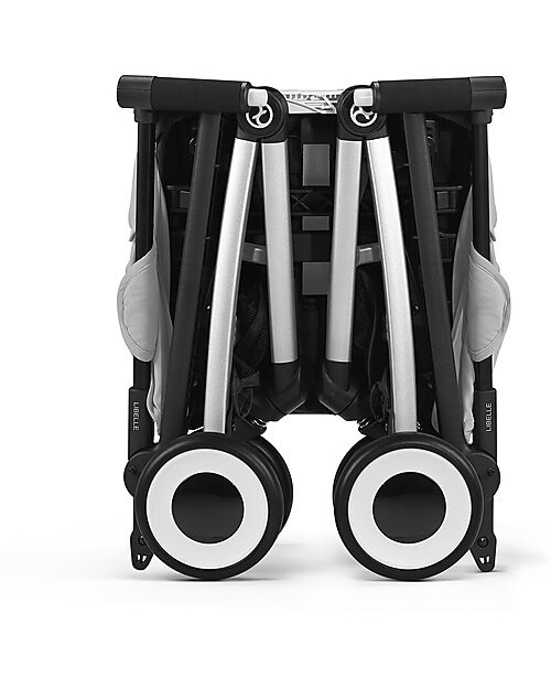Cybex Stroller Libelle - Fog Grey - Silver Frame Detail - New Model Lights Strollers