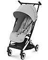 Cybex Stroller Libelle - Fog Grey - Silver Frame Detail - New Model Lights Strollers