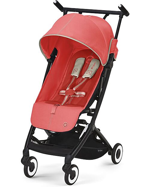 Cybex Stroller Libelle - Hibiscus Red/Red - from 6 months - with One-Pull Harness Lights Strollers