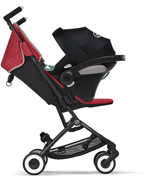 Cybex Stroller Libelle - Hibiscus Red/Red - from 6 months - with One-Pull Harness Lights Strollers