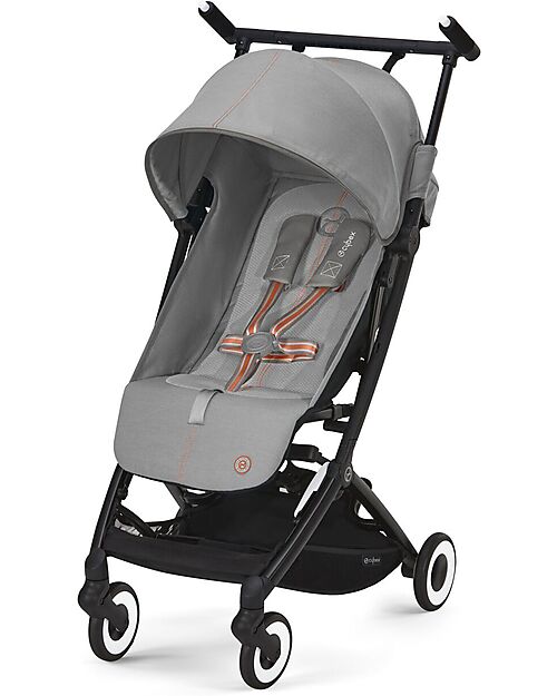 Cybex Stroller Libelle - Lava Grey/Mid Gray - from 6 months - with One-Pull Harness Lights Strollers