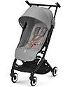 Cybex Stroller Libelle - Lava Grey/Mid Gray - from 6 months - with One-Pull Harness Lights Strollers