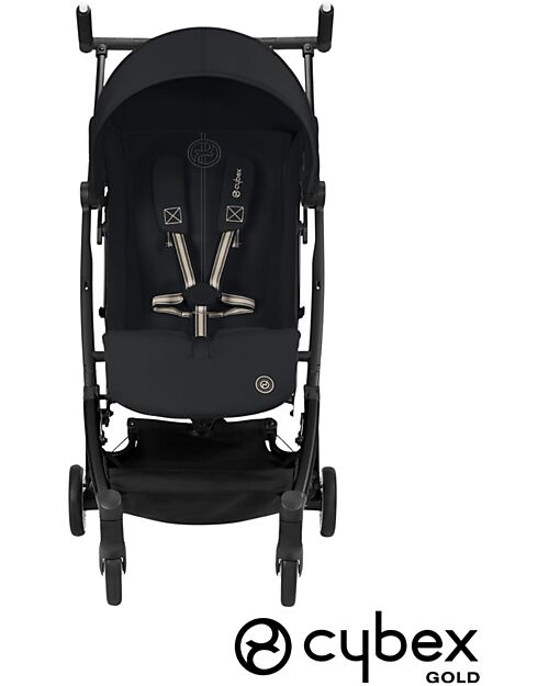 Cybex Stroller Libelle - Magic Black - Black Frame Detail - New Model Lights Strollers