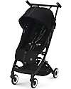 Cybex Stroller Libelle - Moon Black/Black - from 6 months - with One-Pull Harness Lights Strollers