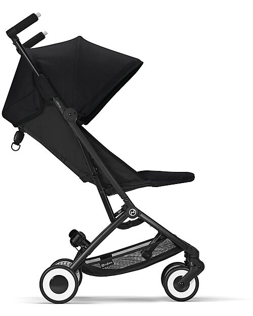 Cybex Stroller Libelle - Moon Black/Black - from 6 months - with One-Pull Harness Lights Strollers