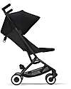 Cybex Stroller Libelle - Moon Black/Black - from 6 months - with One-Pull Harness Lights Strollers