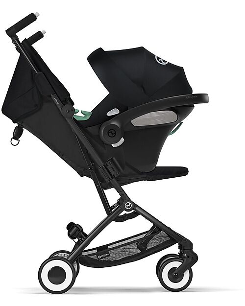 Cybex Stroller Libelle - Moon Black/Black - from 6 months - with One-Pull Harness Lights Strollers