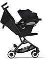 Cybex Stroller Libelle - Moon Black/Black - from 6 months - with One-Pull Harness Lights Strollers