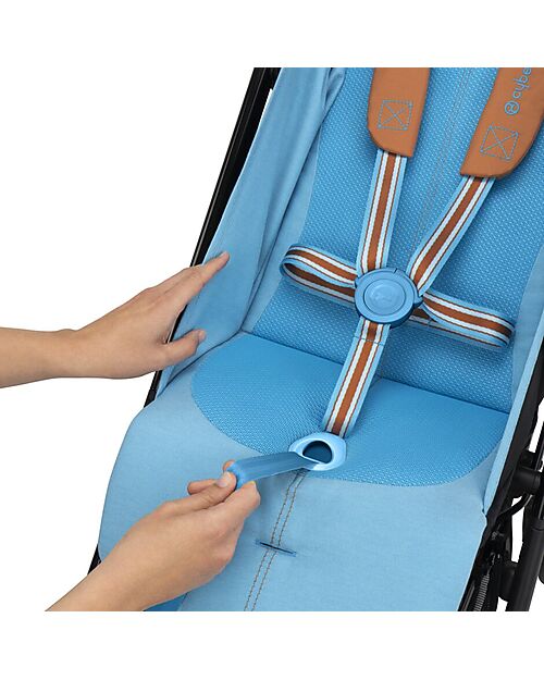 Cybex Stroller Libelle - Ocean Blue/Navy Blue - from 6 months - with One-Pull Harness Lights Strollers