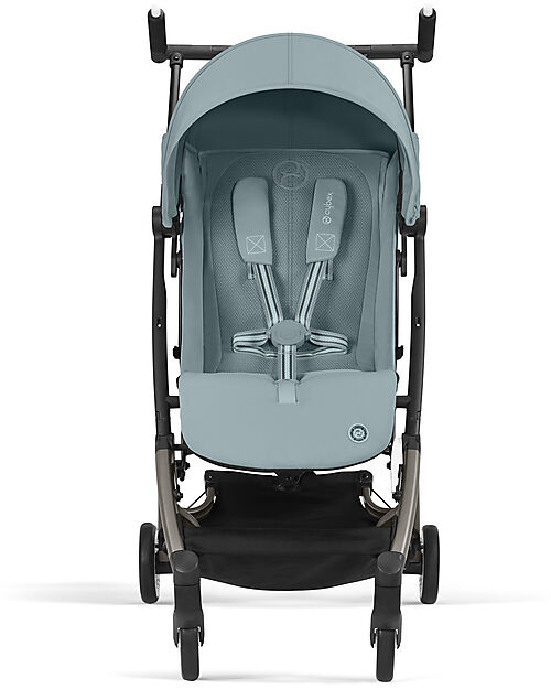 Cybex Stroller Libelle - Stormy Blue - Taupe Frame Detail - New Model Lights Strollers