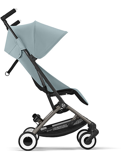 Cybex Stroller Libelle - Stormy Blue - Taupe Frame Detail - New Model Lights Strollers