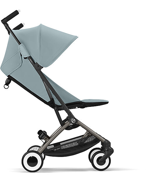 Cybex Stroller Libelle - Stormy Blue - Taupe Frame Detail - New Model Lights Strollers