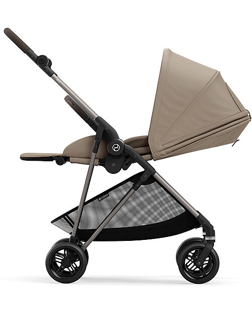 Cybex Stroller Melio - Almond Beige - Taupe Frame - from Birth up to 15Kg Lights Strollers