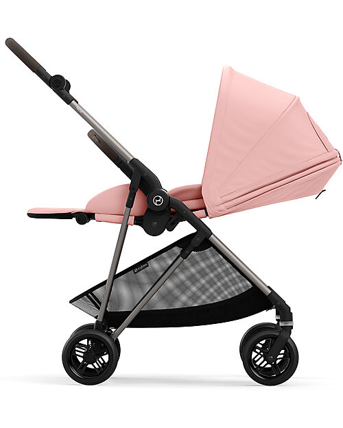 Cybex Stroller Melio - Candy Pink - Taupe Frame - from Birth up to 15Kg Lights Strollers