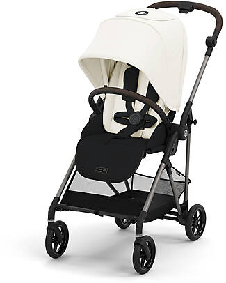 Cybex Stroller Melio - Canvas White - Taupe Frame - from Birth up to 15Kg Lights Strollers