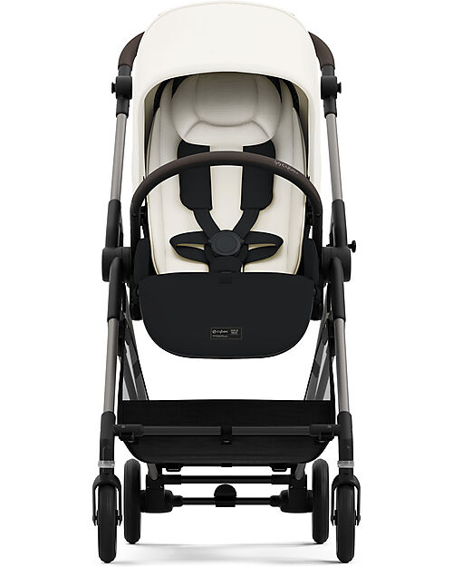 Cybex Stroller Melio - Canvas White - Taupe Frame - from Birth up to 15Kg Lights Strollers