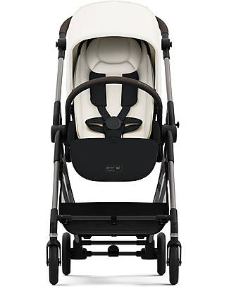 Cybex Stroller Melio - Canvas White - Taupe Frame - from Birth up to 15Kg Lights Strollers