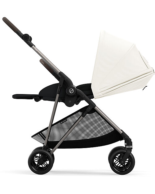 Cybex Stroller Melio - Canvas White - Taupe Frame - from Birth up to 15Kg Lights Strollers