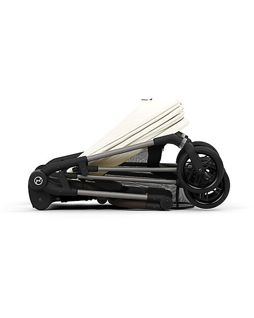 Cybex Stroller Melio - Canvas White - Taupe Frame - from Birth up to 15Kg Lights Strollers