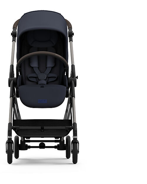 Cybex Stroller Melio - Dark Blue - Taupe Frame - from Birth up to 15Kg Lights Strollers