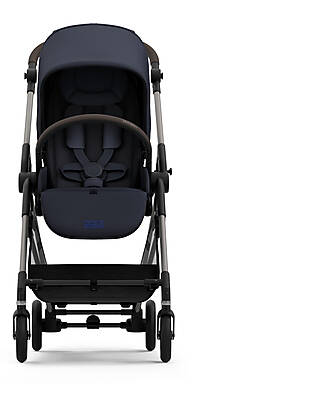 Cybex Stroller Melio - Dark Blue - Taupe Frame - from Birth up to 15Kg Lights Strollers