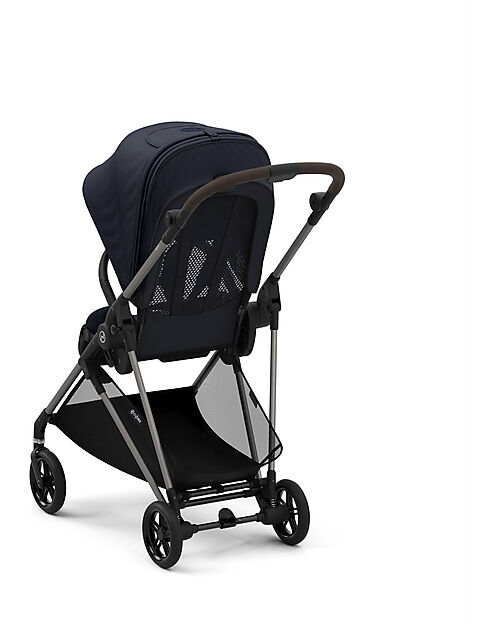 Cybex Stroller Melio - Dark Blue - Taupe Frame - from Birth up to 15Kg Lights Strollers