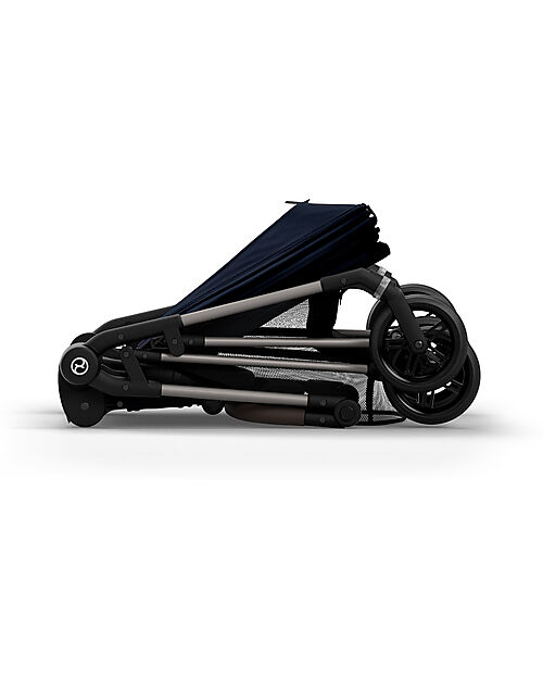 Cybex Stroller Melio - Dark Blue - Taupe Frame - from Birth up to 15Kg Lights Strollers