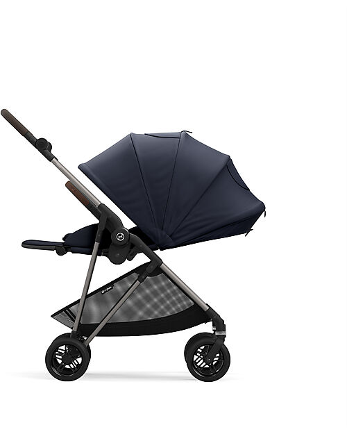 Cybex Stroller Melio - Dark Blue - Taupe Frame - from Birth up to 15Kg Lights Strollers