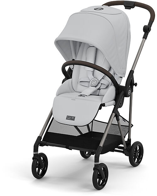 Cybex Stroller Melio - Fog Grey - Taupe Frame - from Birth up to 15Kg Lights Strollers