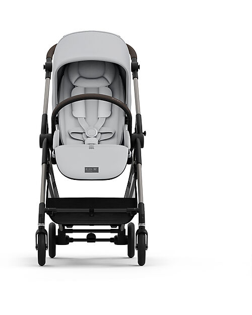Cybex Stroller Melio - Fog Grey - Taupe Frame - from Birth up to 15Kg Lights Strollers
