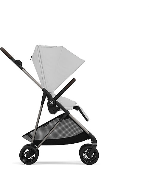 Cybex Stroller Melio - Fog Grey - Taupe Frame - from Birth up to 15Kg Lights Strollers