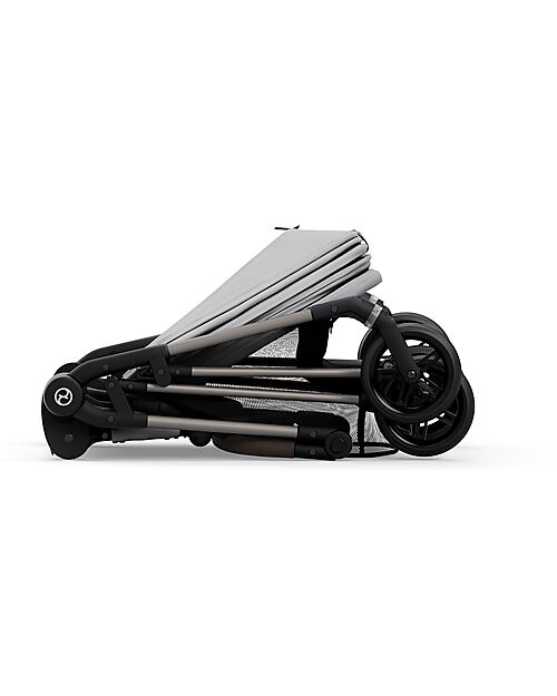 Cybex Stroller Melio - Fog Grey - Taupe Frame - from Birth up to 15Kg Lights Strollers