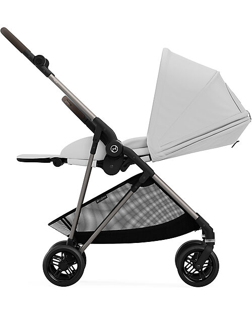 Cybex Stroller Melio - Fog Grey - Taupe Frame - from Birth up to 15Kg Lights Strollers