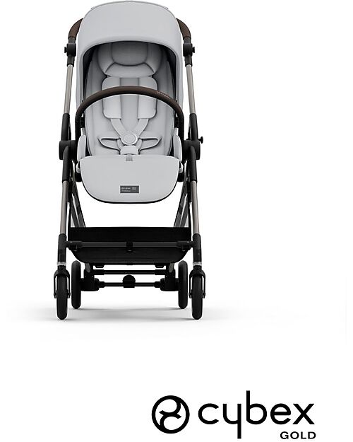 Cybex Stroller Melio - Fog Grey - Taupe Frame - from Birth up to 15Kg Lights Strollers