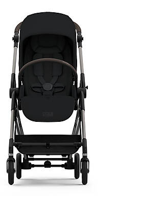 Cybex Stroller Melio - Magic Black - Taupe Frame - from Birth up to 15Kg Lights Strollers