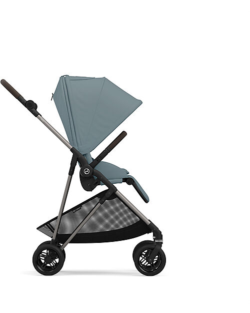 Cybex Stroller Melio - Stormy Blue - Taupe Frame - from Birth up to 15Kg Lights Strollers