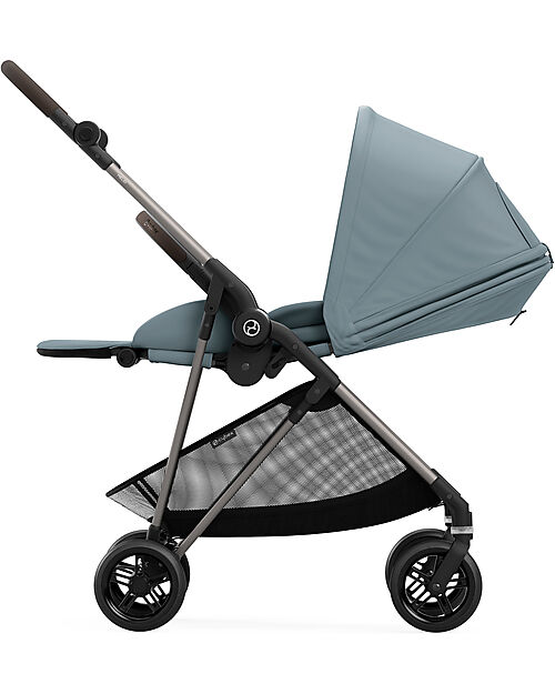 Cybex Stroller Melio - Stormy Blue - Taupe Frame - from Birth up to 15Kg Lights Strollers