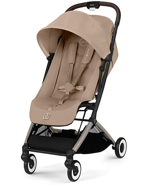 Cybex Stroller Orfeo - Almond Beige - Taupe Frame Detail Lights Strollers
