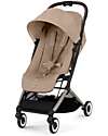 Cybex Stroller Orfeo - Almond Beige - Taupe Frame Detail Lights Strollers