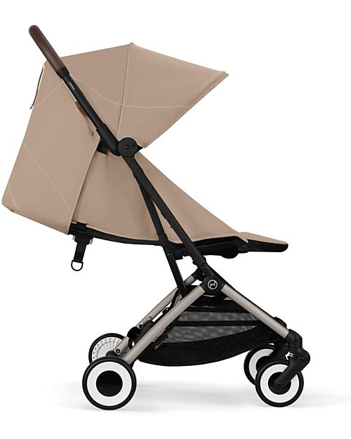 Cybex Stroller Orfeo - Almond Beige - Taupe Frame Detail Lights Strollers