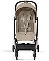 Cybex Stroller Orfeo - Almond Beige - Taupe Frame Detail - New Model Lights Strollers
